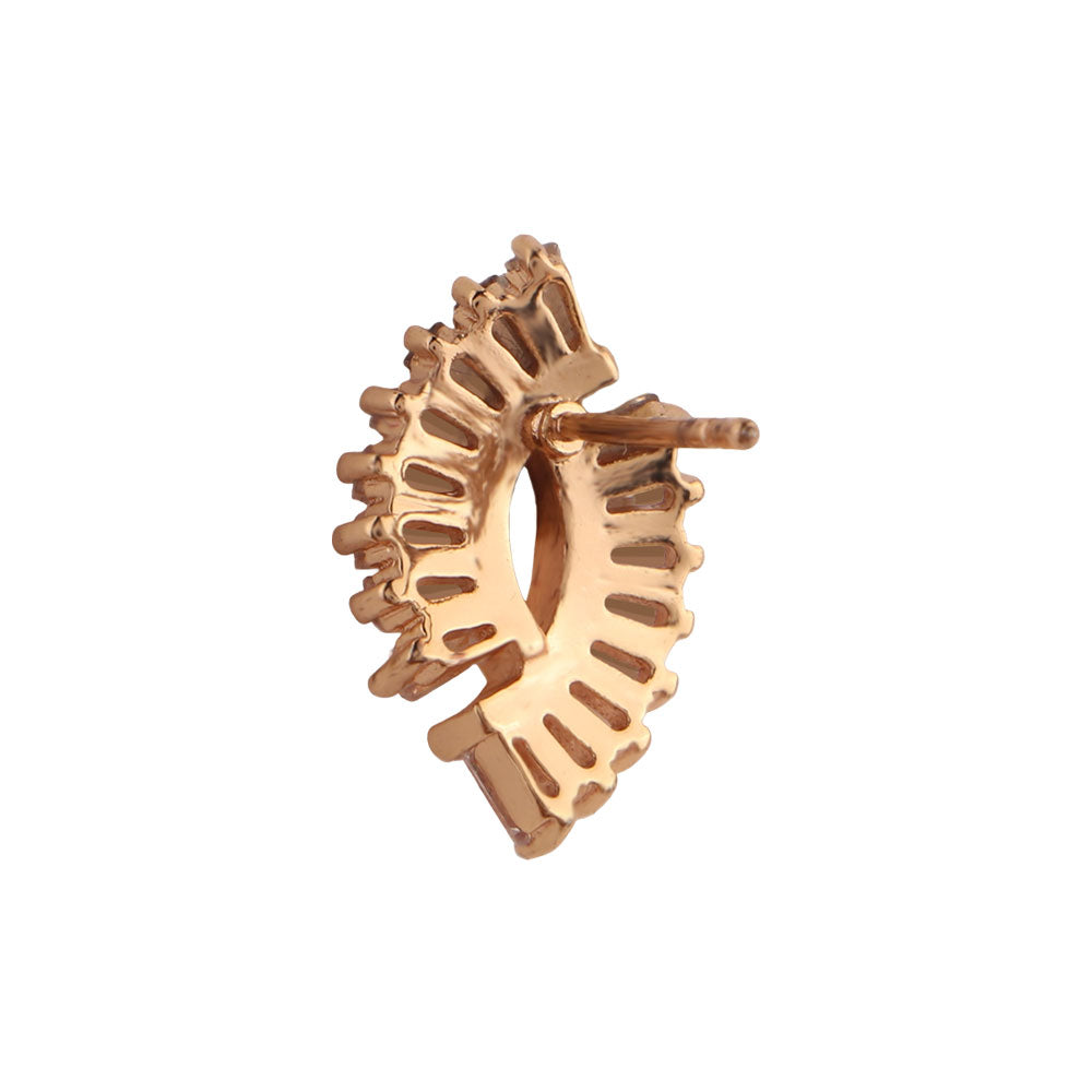 Aurinelle- Stone Studded Zirconia Stud Earrings