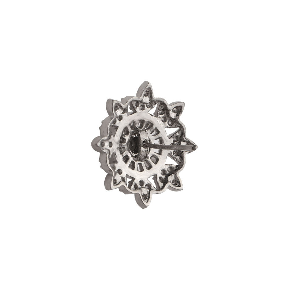 Moonisse- Stone Studded Zirconia Stud Earrings