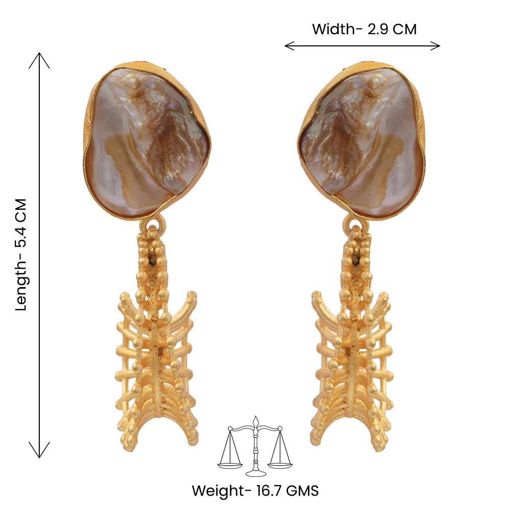 Alina- Stone Studded Dangler Earrings