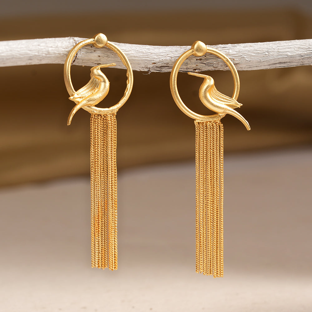 Aria- Hanging Tassles Dangler Earrings