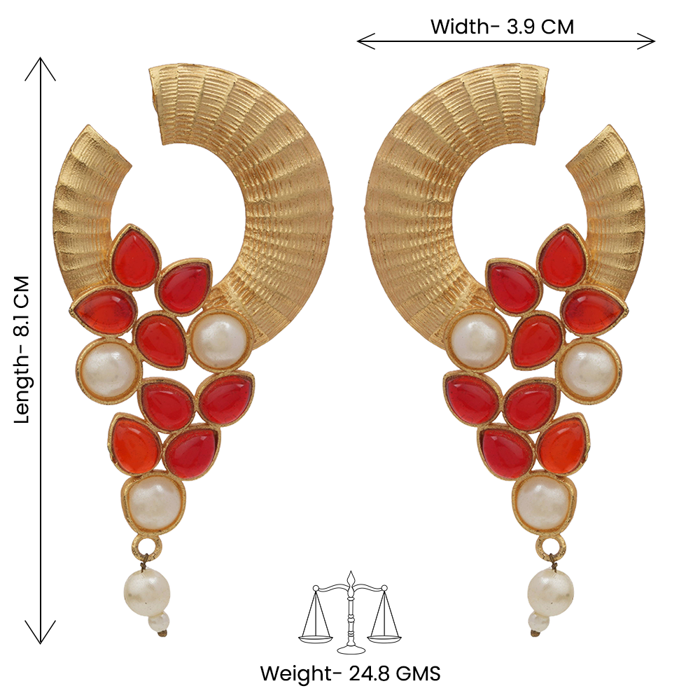 Shikha- Stone Studden Stud Earrings