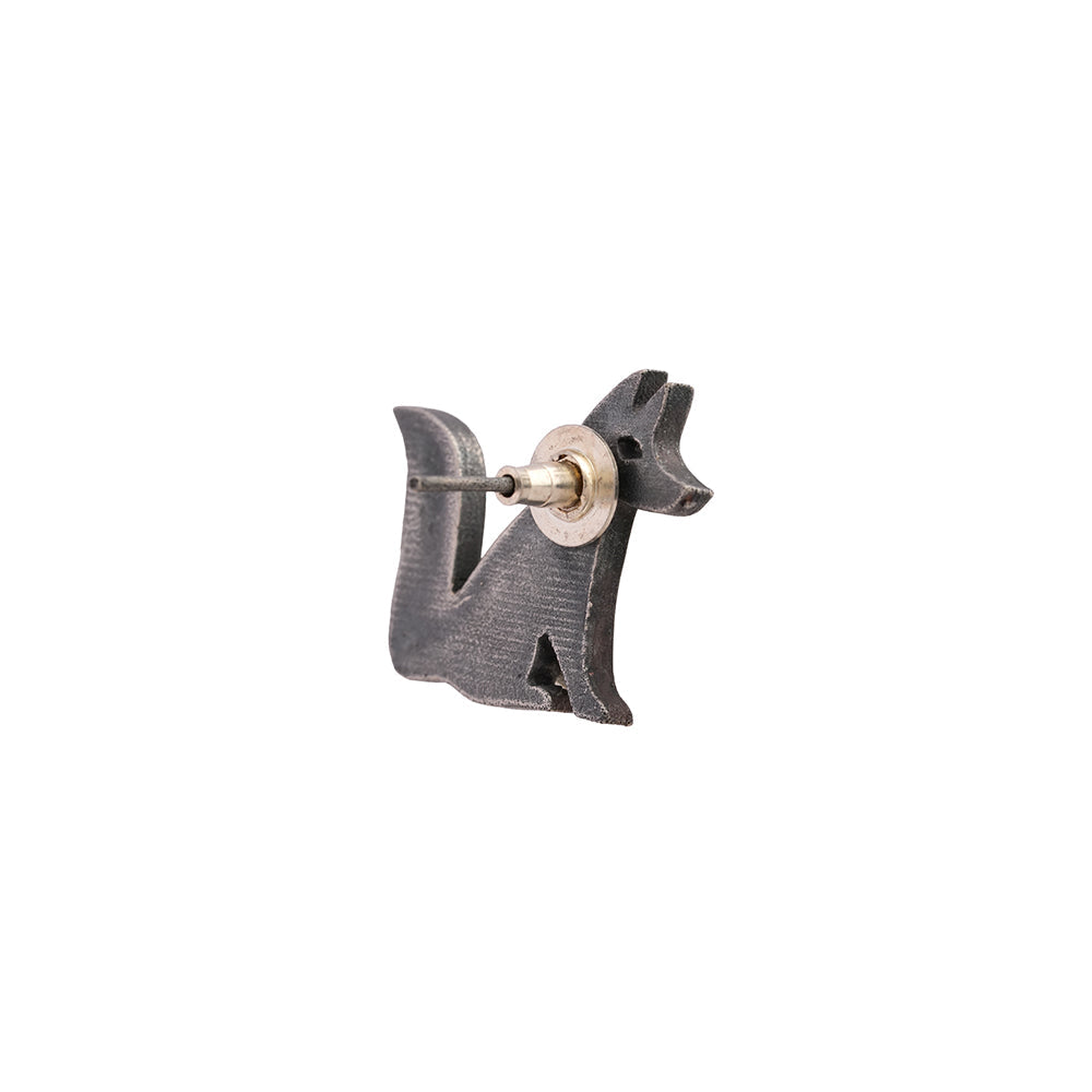 Nayana- Silver Brass oxidised stud earrings