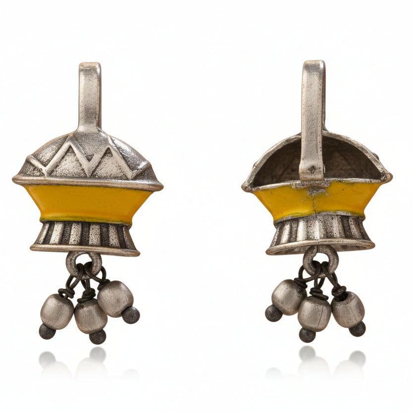 Shubhangi- Silver Oxidised Dangler Earrings