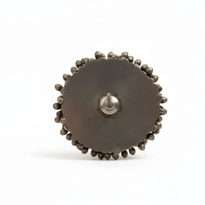 Urmila- Silver Stud Earrings(Sky Blue)