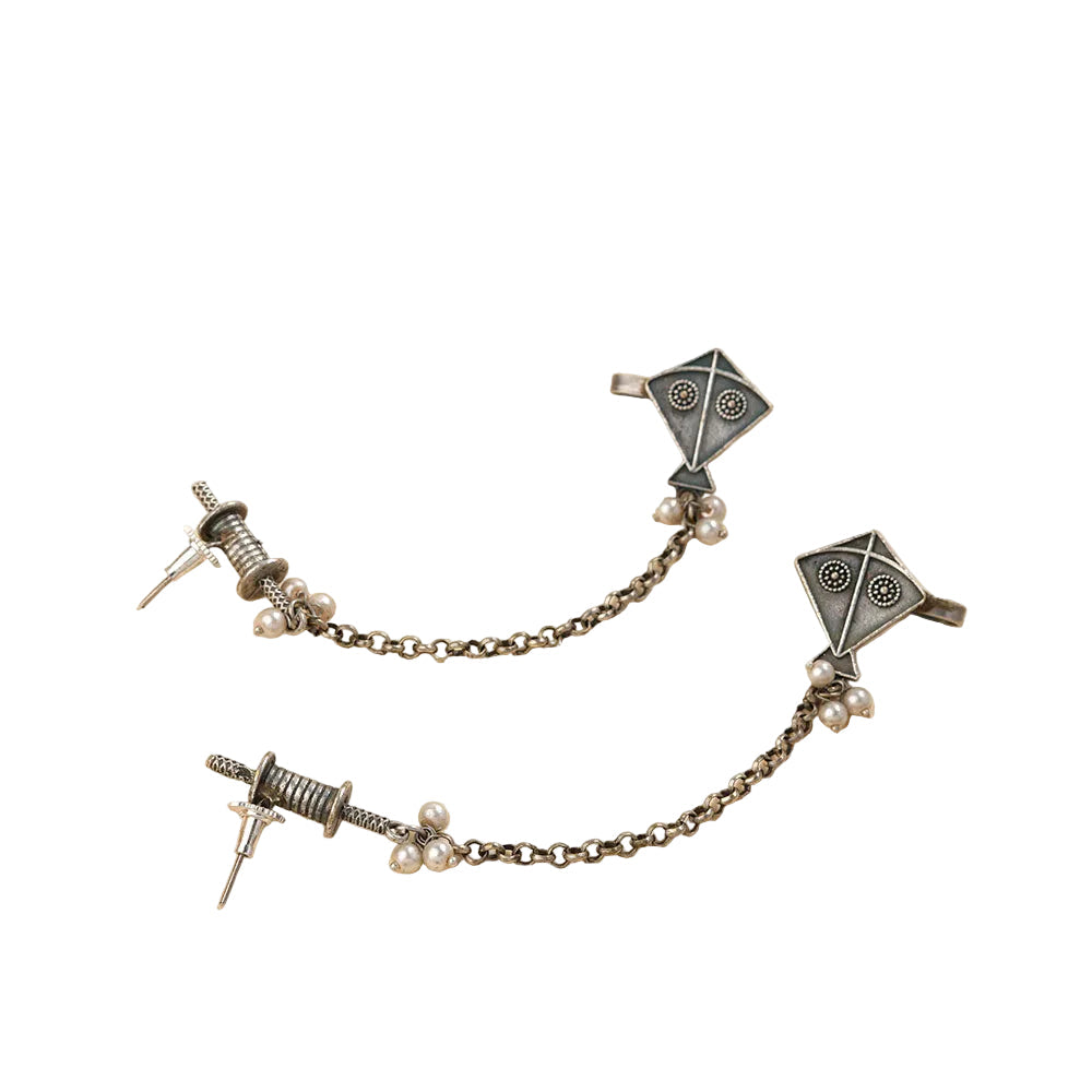Sharmistha- Silver Dangler earrings