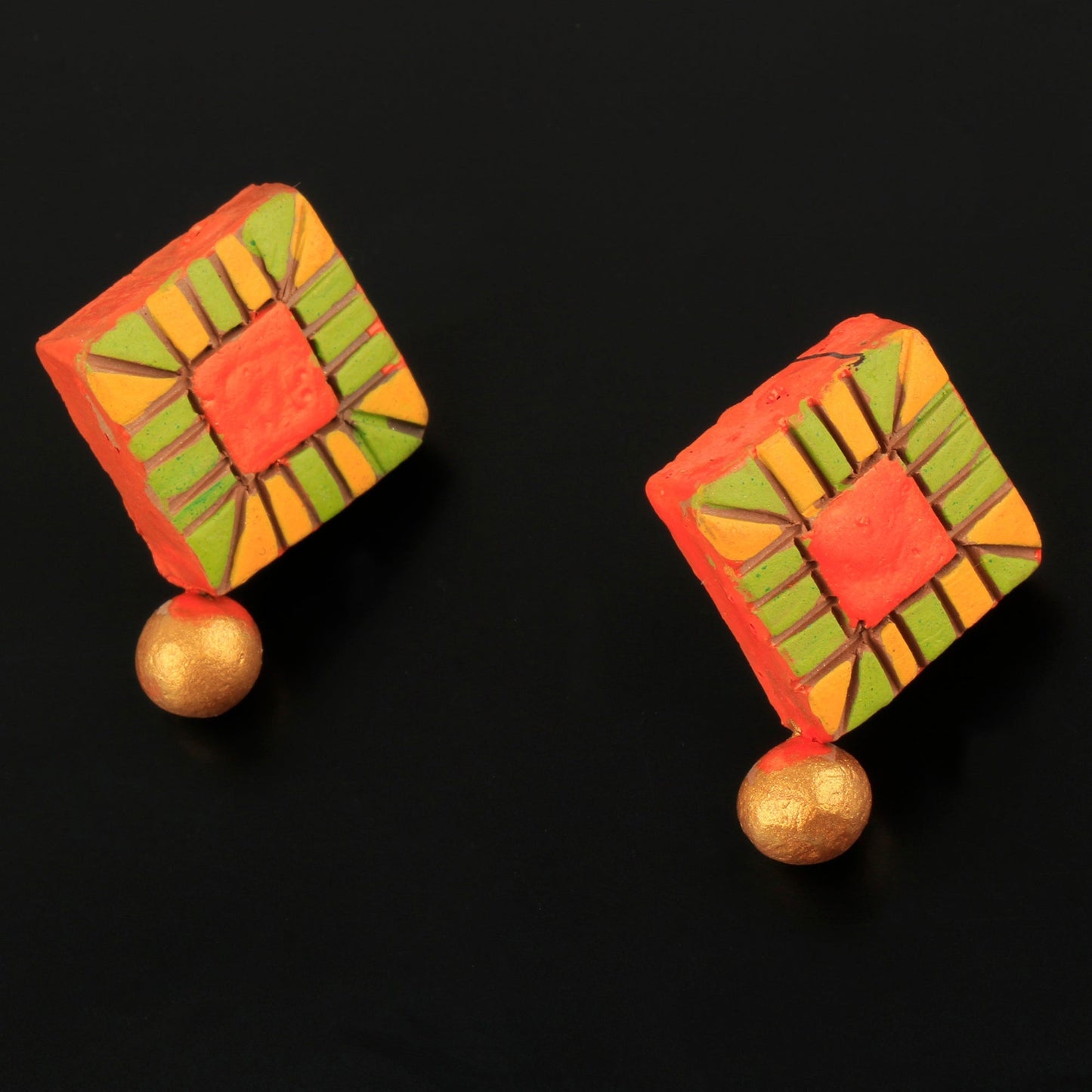 Baha- Handcrafted Clay Stud Earrings