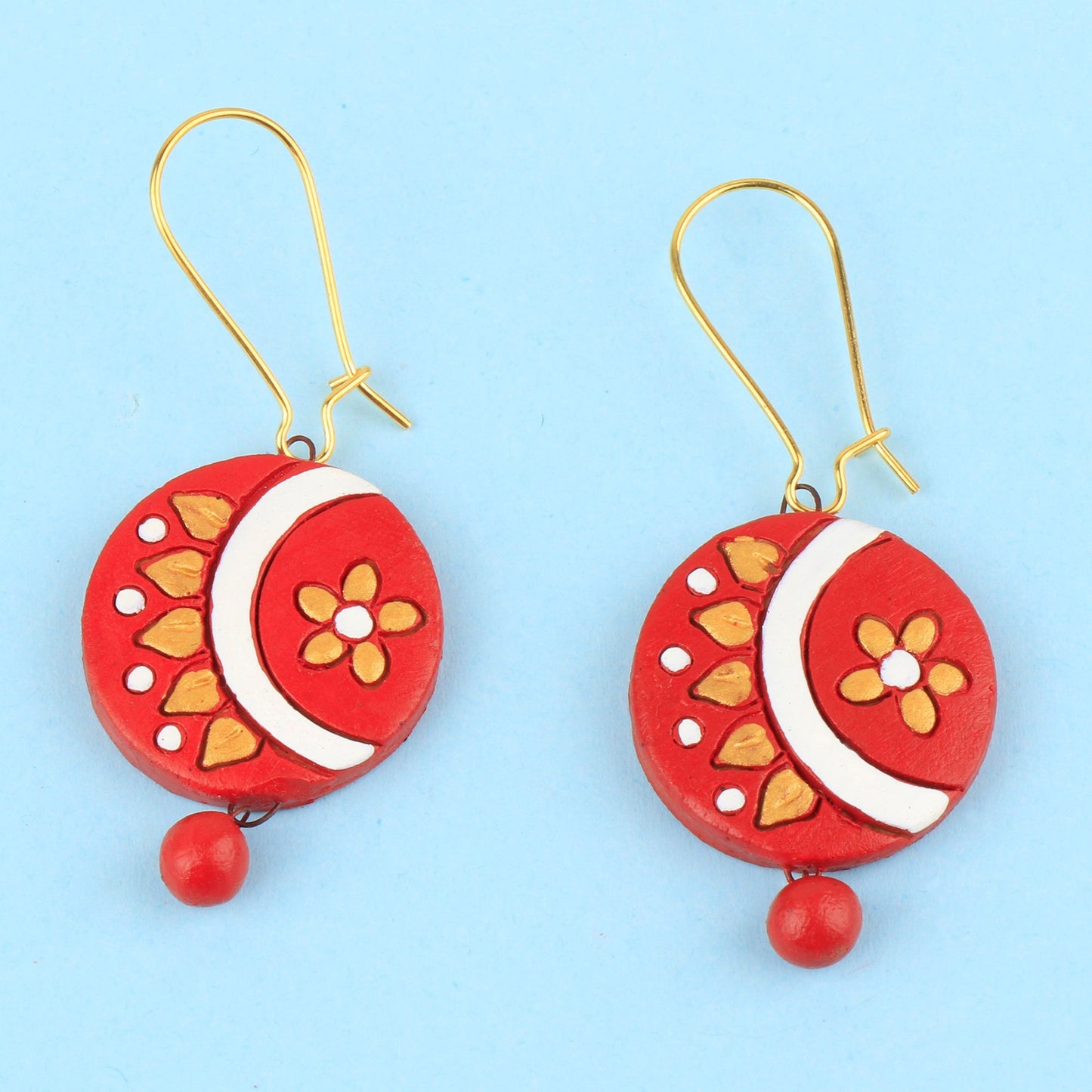 Satrangi- Handcrafted Clay Dangler Earrings