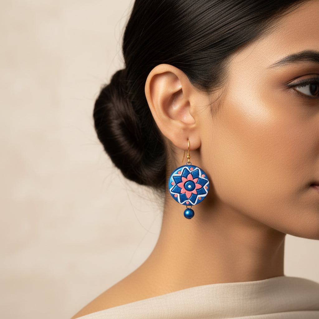 Morika- Handcrafted Clay Dangler Earrings