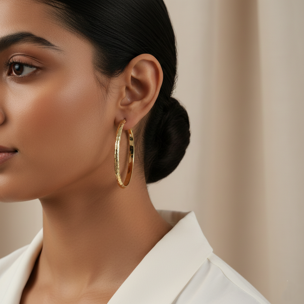 Sunlace- Metallic Hoop Earrings
