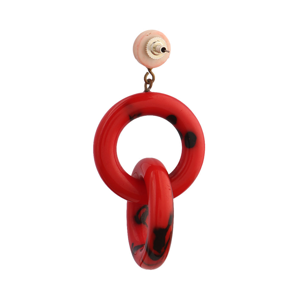 Scarlet Loop- Dangler Earrings