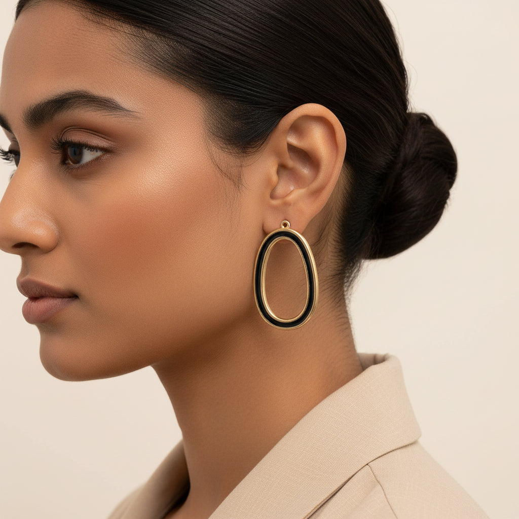 Soft Edge- Circular Dangler Earrings
