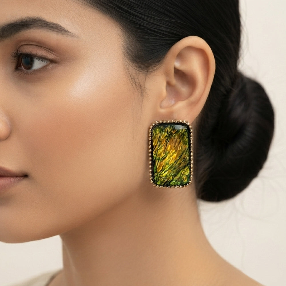 Sun Dance- Stone studded stud earrings