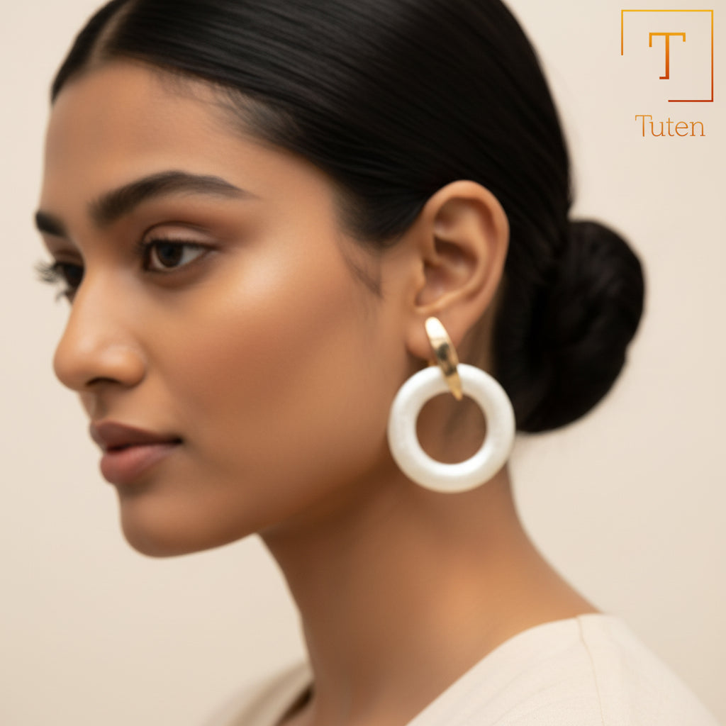 Meadow Hues- Metallic dangler earrings