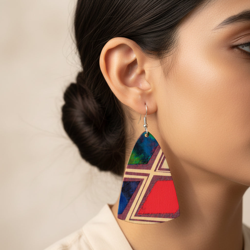 Nomad Wild- Wooden dangler earrings