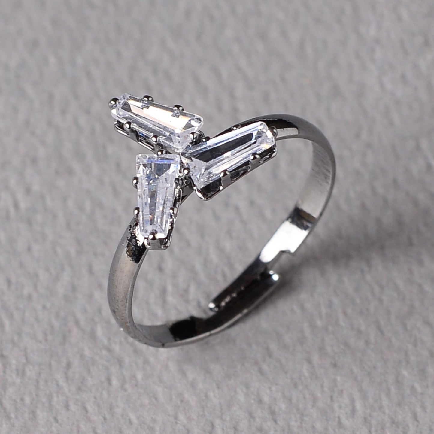 Celestique- Stone studded Blackpolish Star Fancy Rings
