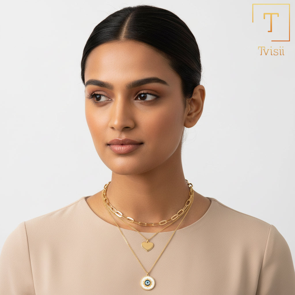 Golden Whisper- golden minimal layered necklace