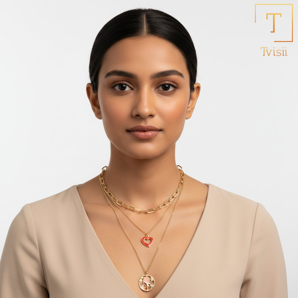 Nature’s Line- golden minimal layered necklace