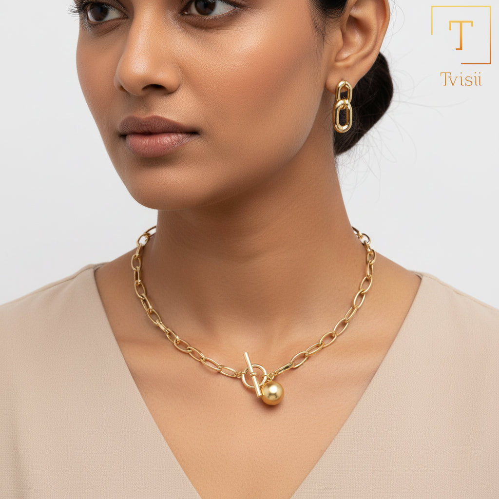 Gilded Dawn- golden minimal layered necklace