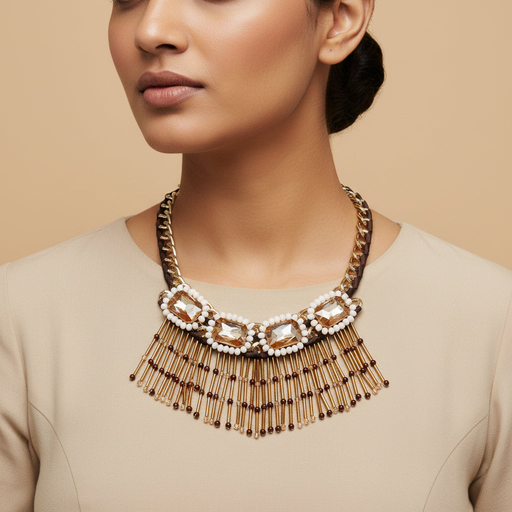 Vibe Loop- Tassle statement neckpiece
