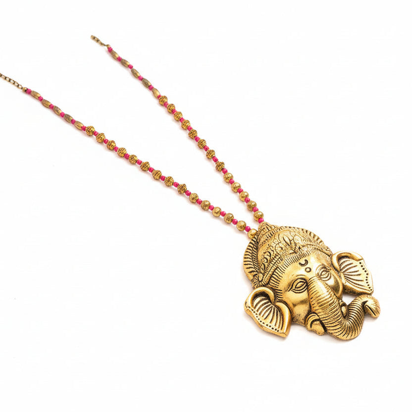 Ekdanta- Ganesh Pendant Beaded Neckpiece