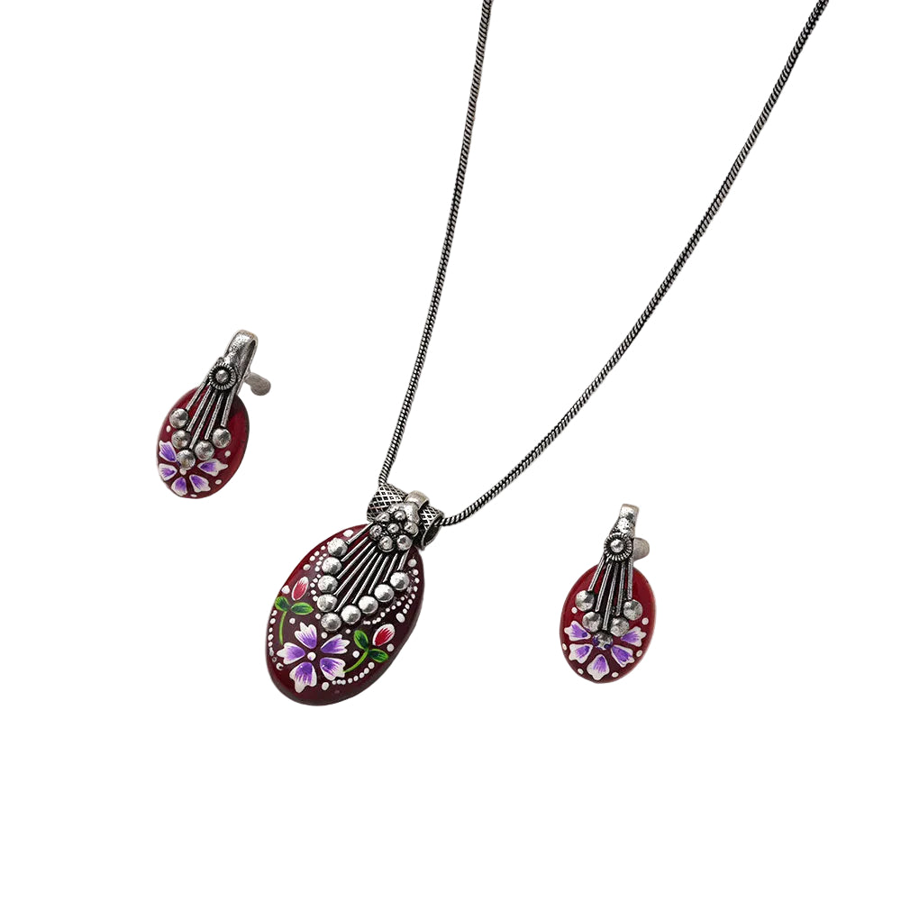 Aarshiya- Colorful Oxidised Neckpiece set(Golden)