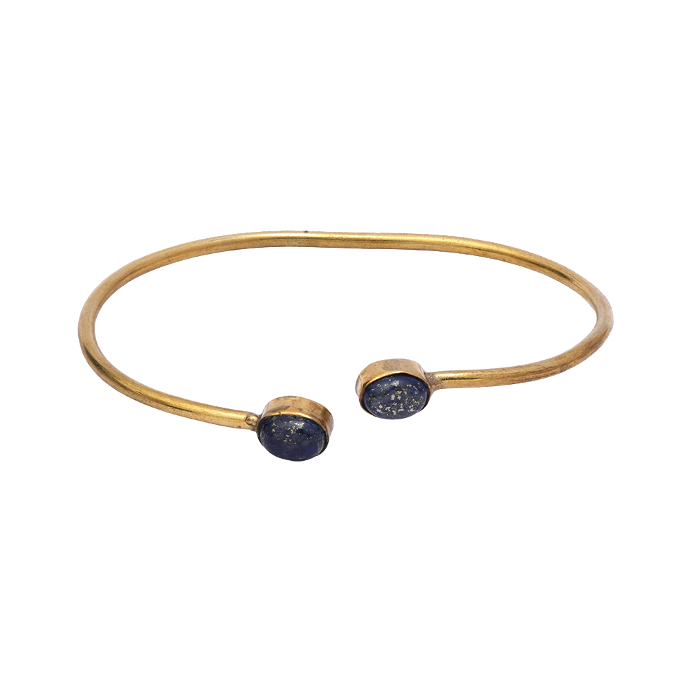 Trisha- Stone Studded Golden Bracelet(Blue)