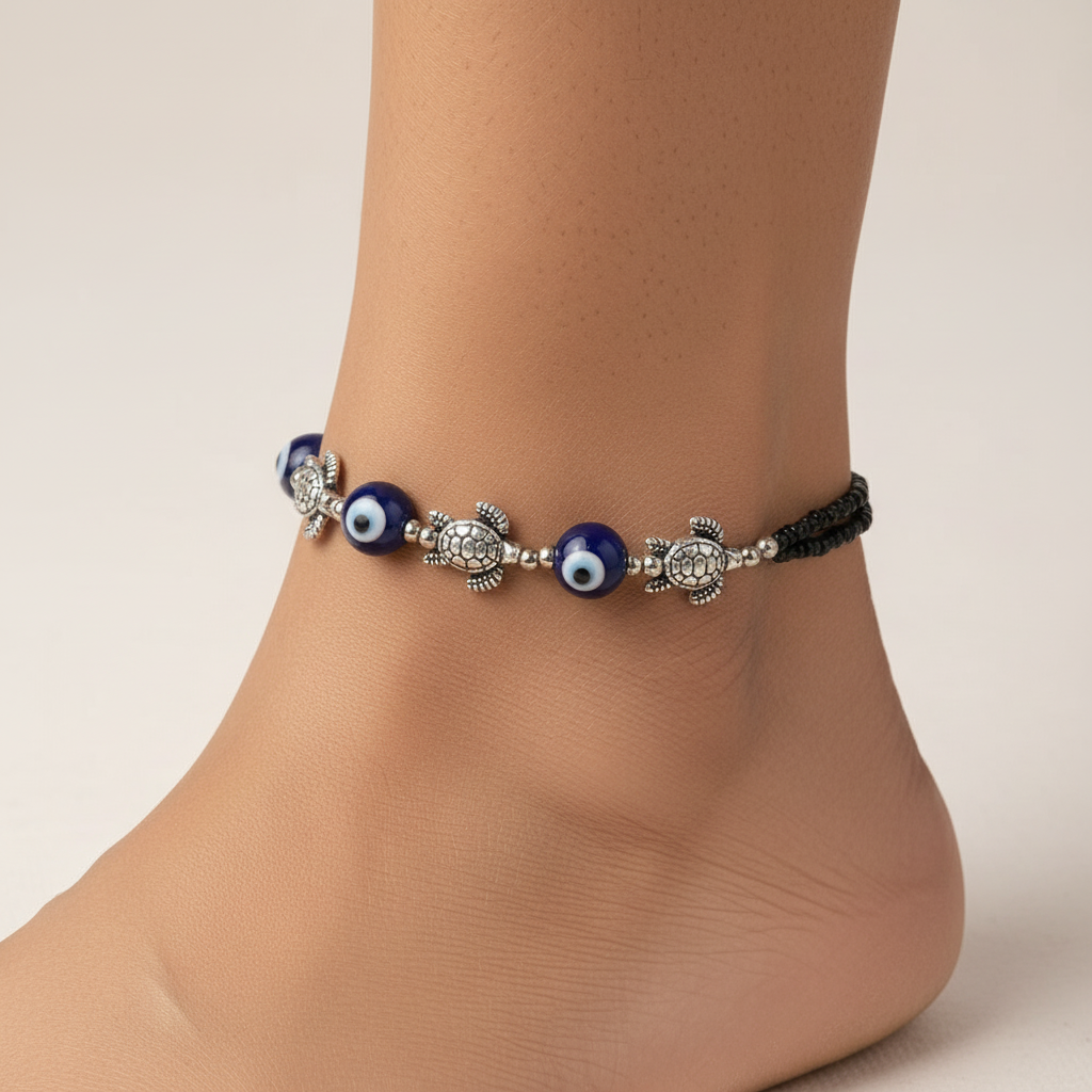 Jaladhara- Oxidised beaded anklet