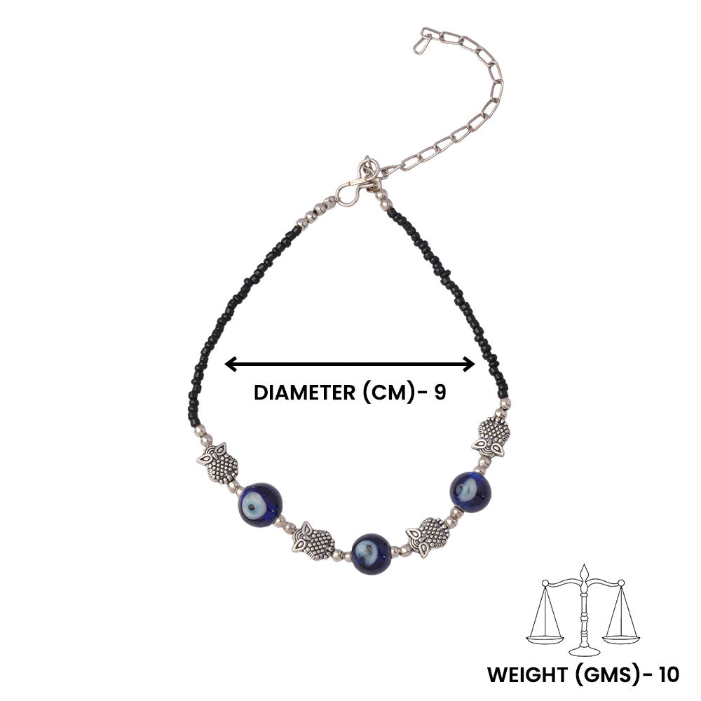 Nishachar- Oxidised beaded anklet
