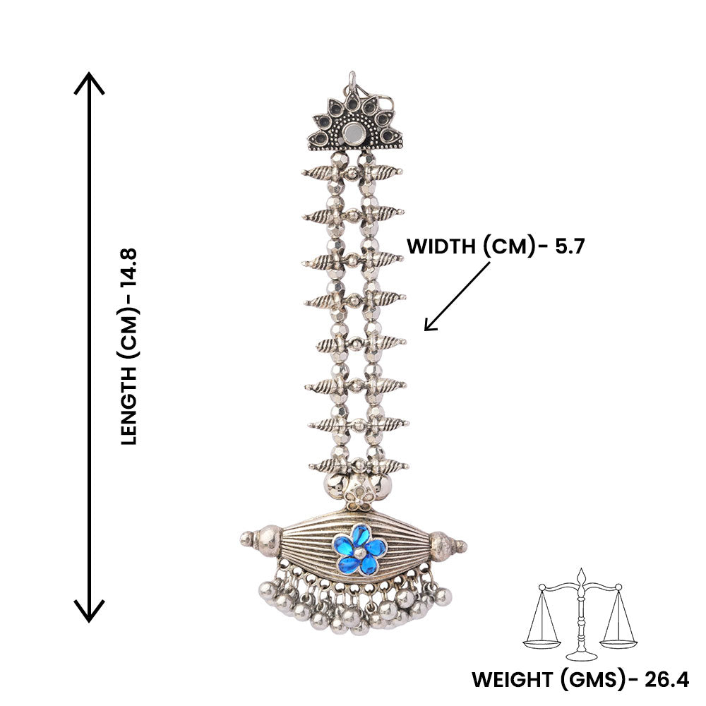 KumudTika- Silver brass magtikka (blue)
