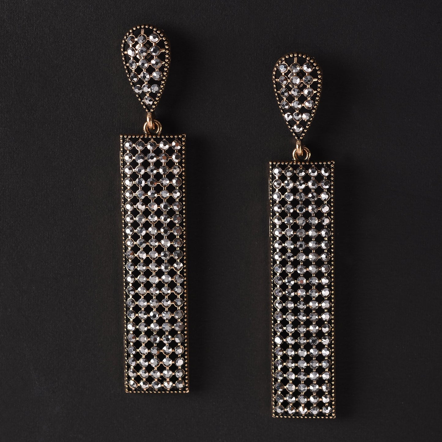 Eternal Glow- Stone studded dangler earrings