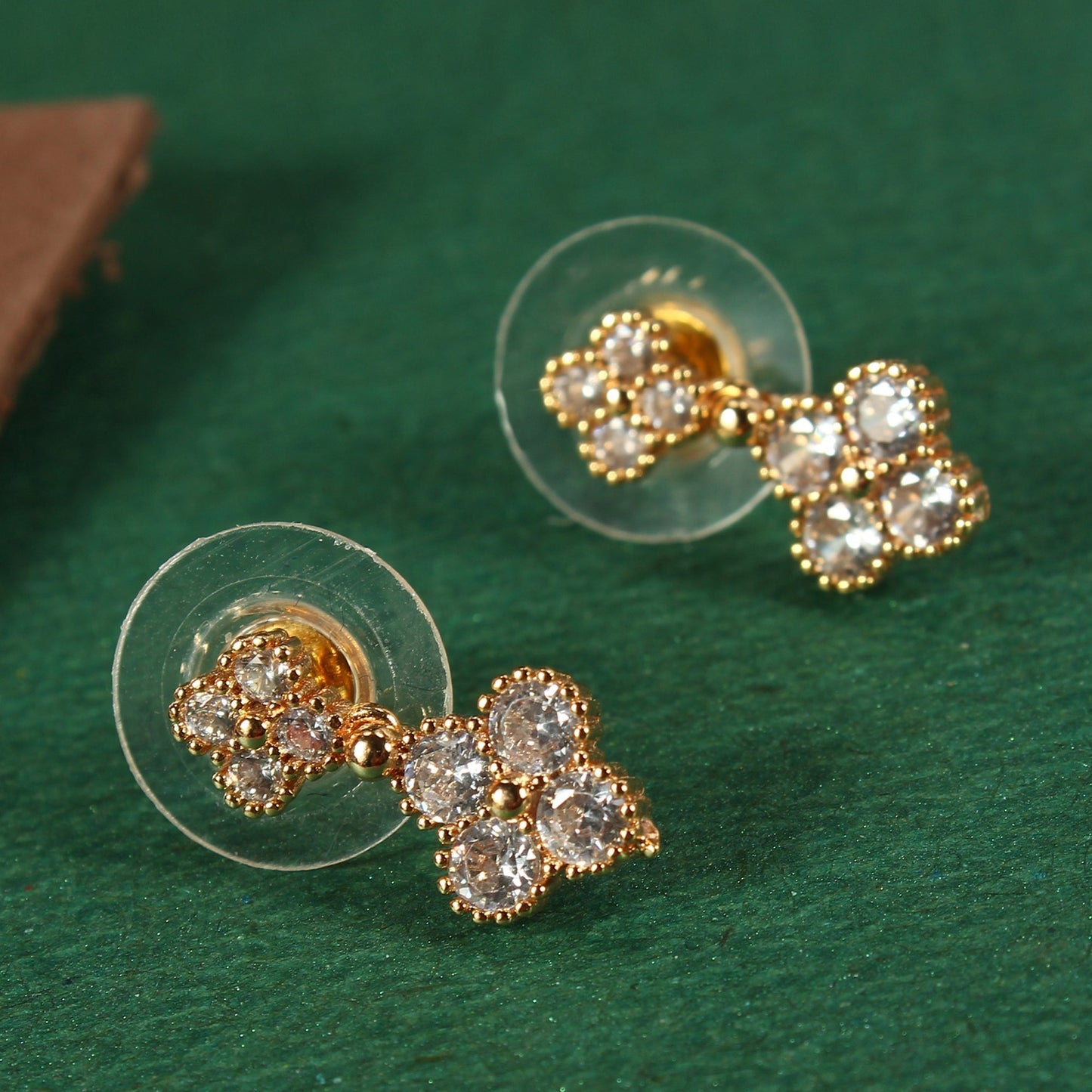 Aurivelle- Stone Studded Zirconia Dangler Earrings