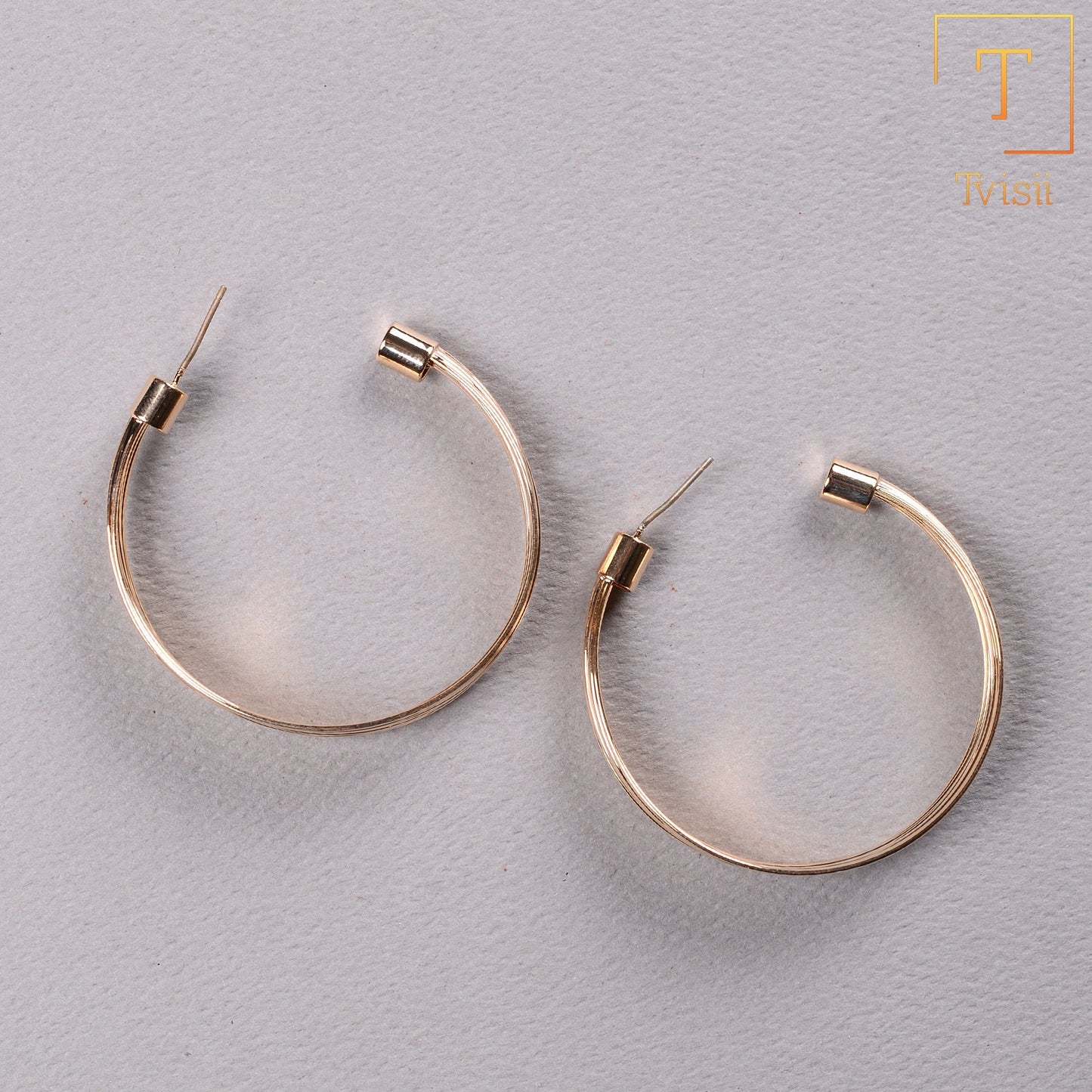 Star Orbit- Metallic Hoop Earrings