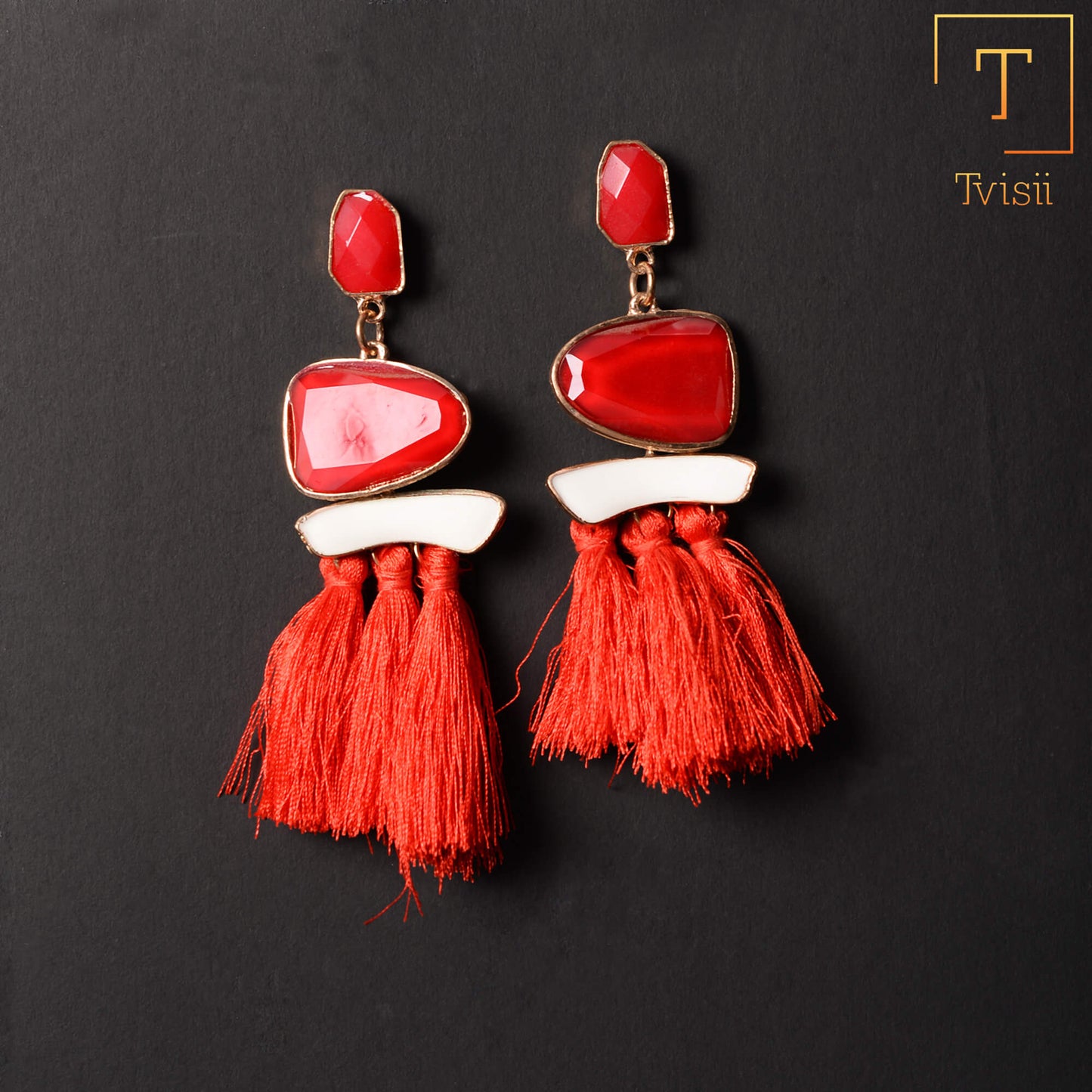 Haven Thread- Beaded thread dangler earrings
