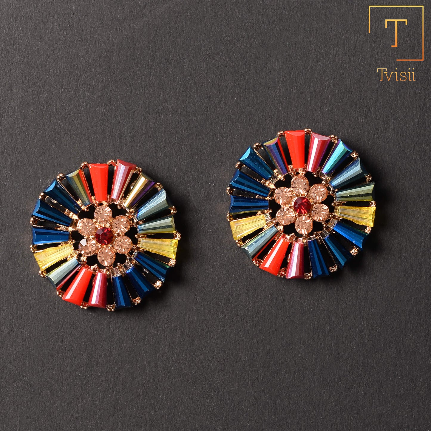 Rainbow arc- Multicolour Stud earrings