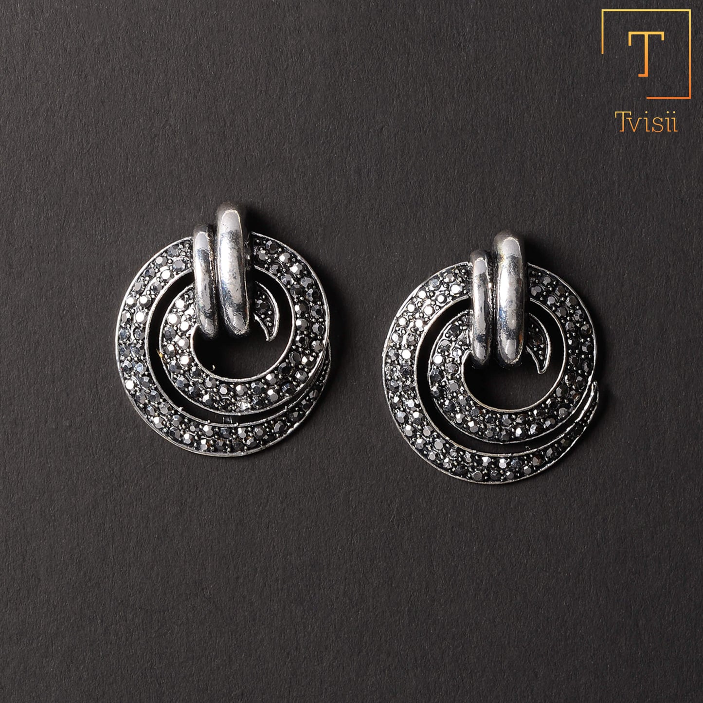 Bloom Drop- Stone studded stud earrings