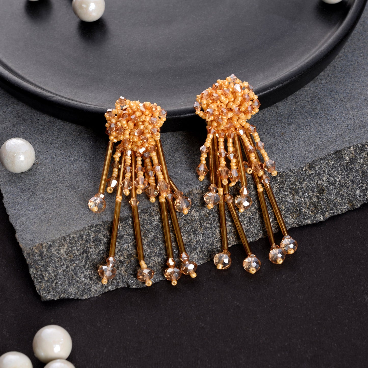 Disco Dazzle- Sparkly stone studded Dangler earrings