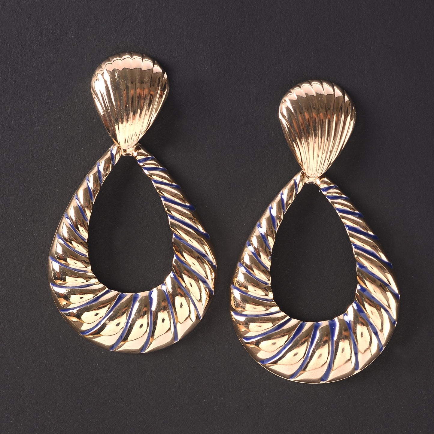 Sun Dance- Striped dangler earrings