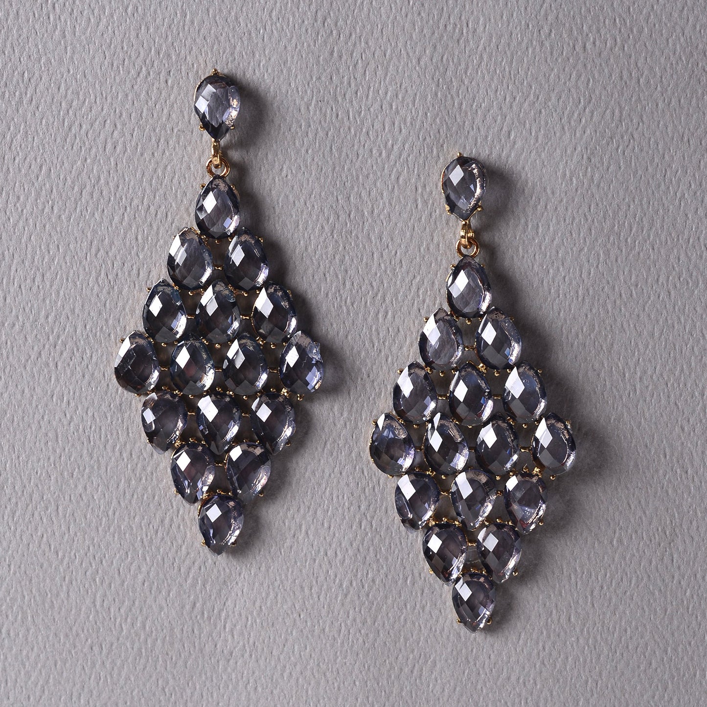 Bubble Beads- Bead Rhombus Dangler Earrings