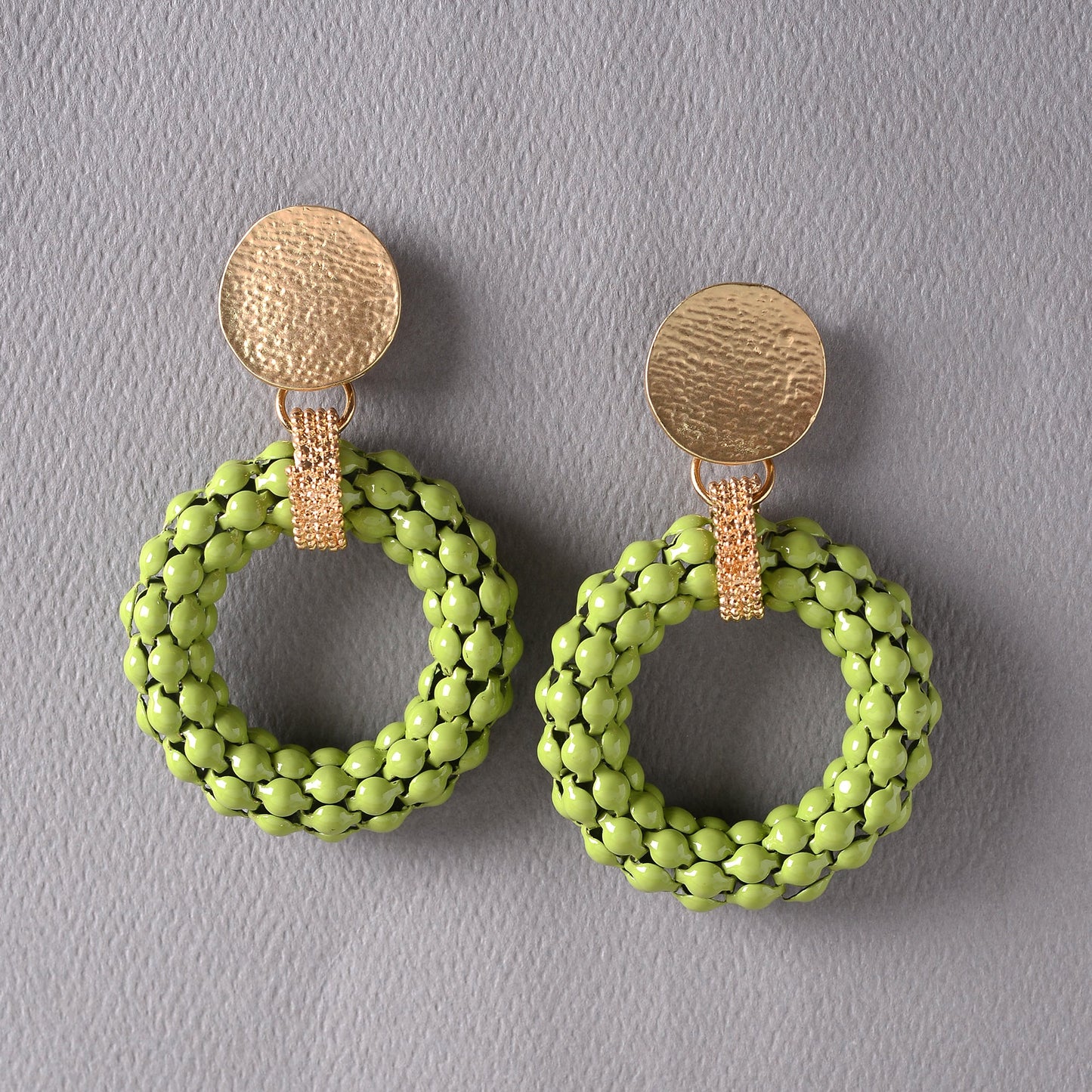 Radiant Blossom- Textured Dangler Earrings