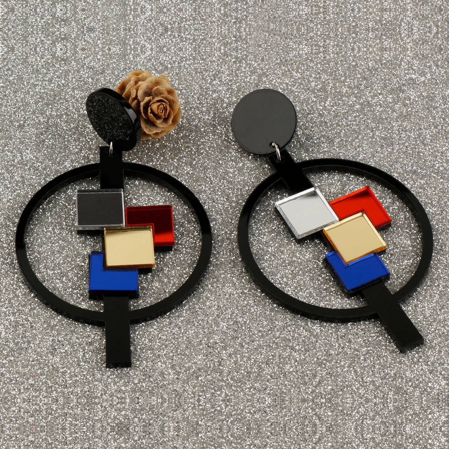 Gorgeous geom- geometrical dangler earrings