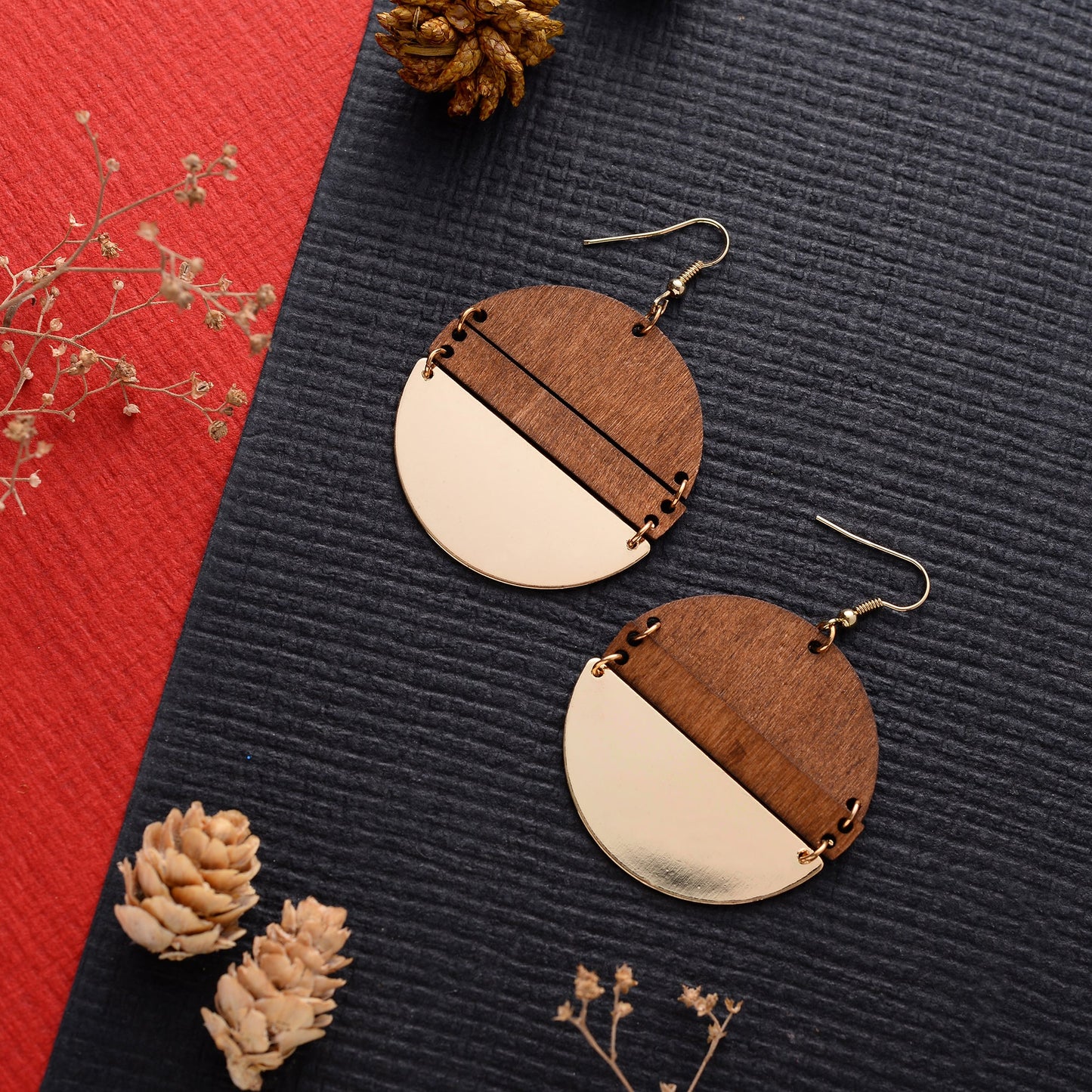 Echo of Wood- Wooden dangler earrings