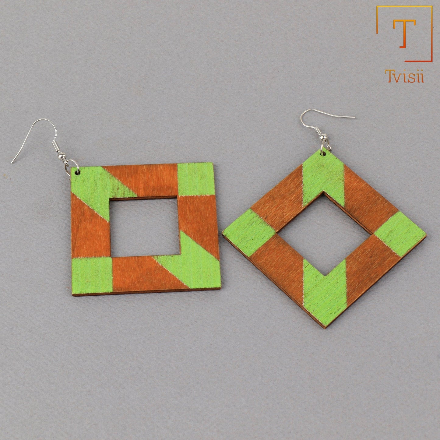 Wildwood Thread- Wooden dangler earrings