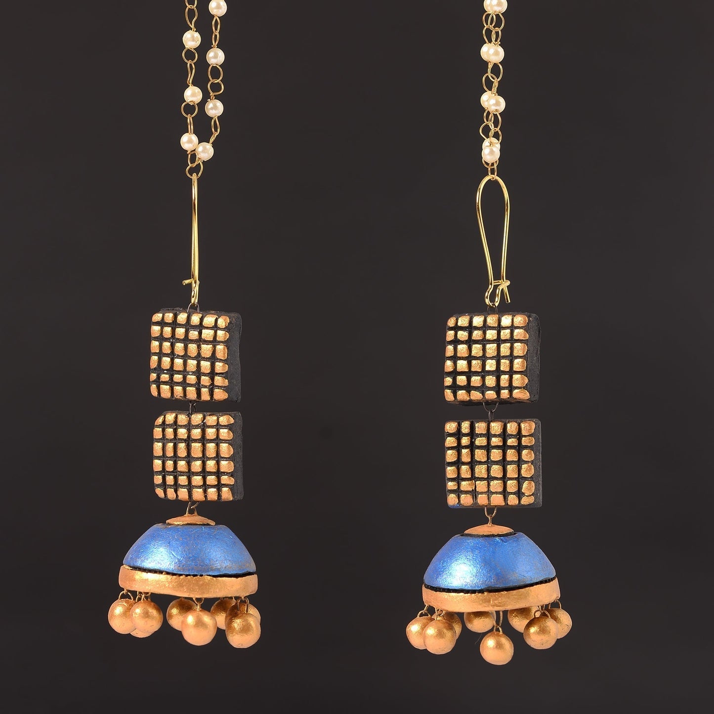 Ghunghroo- Handcrafted Clay Jhumki Earrings
