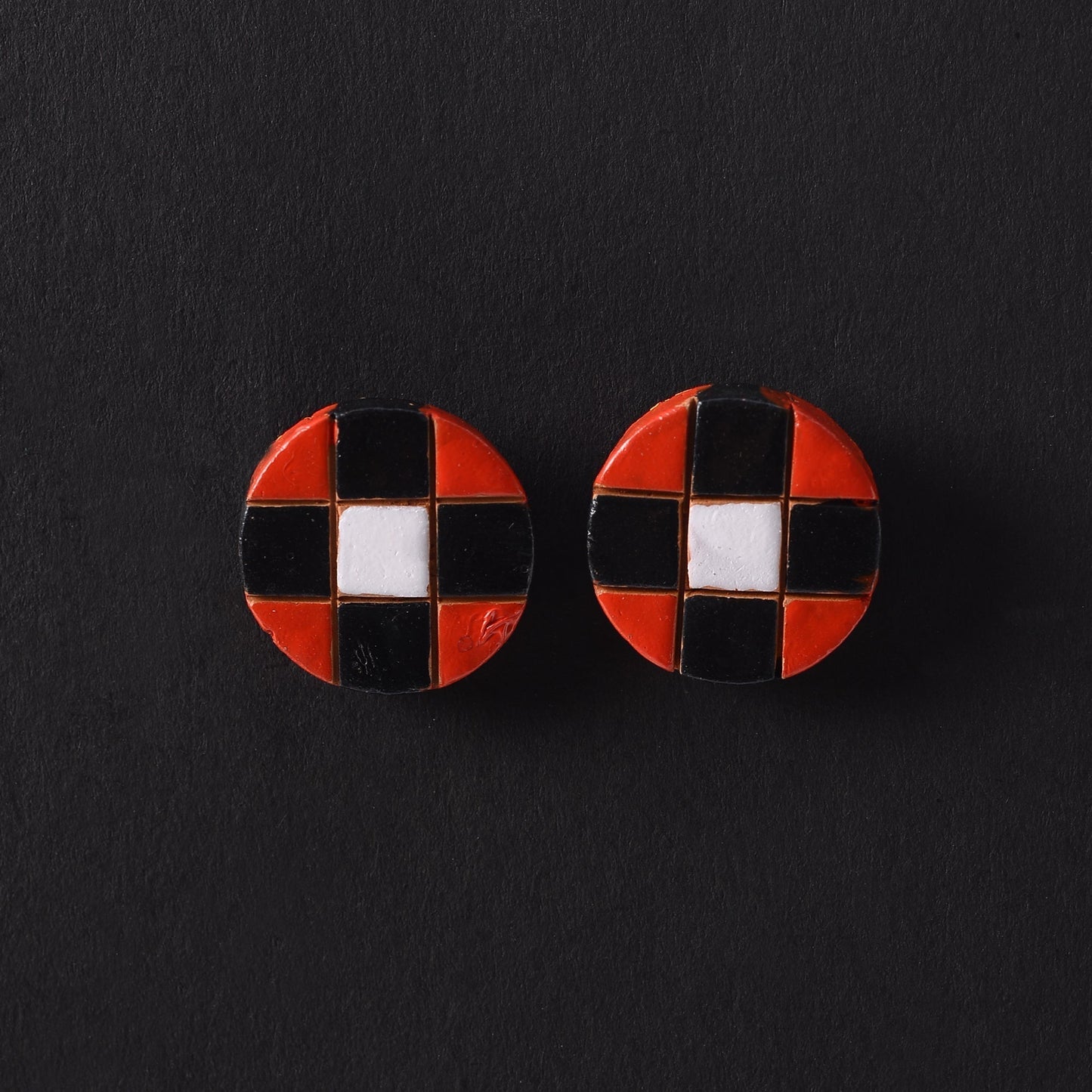 Taalini- Handcrafted Clay Stud Earrings