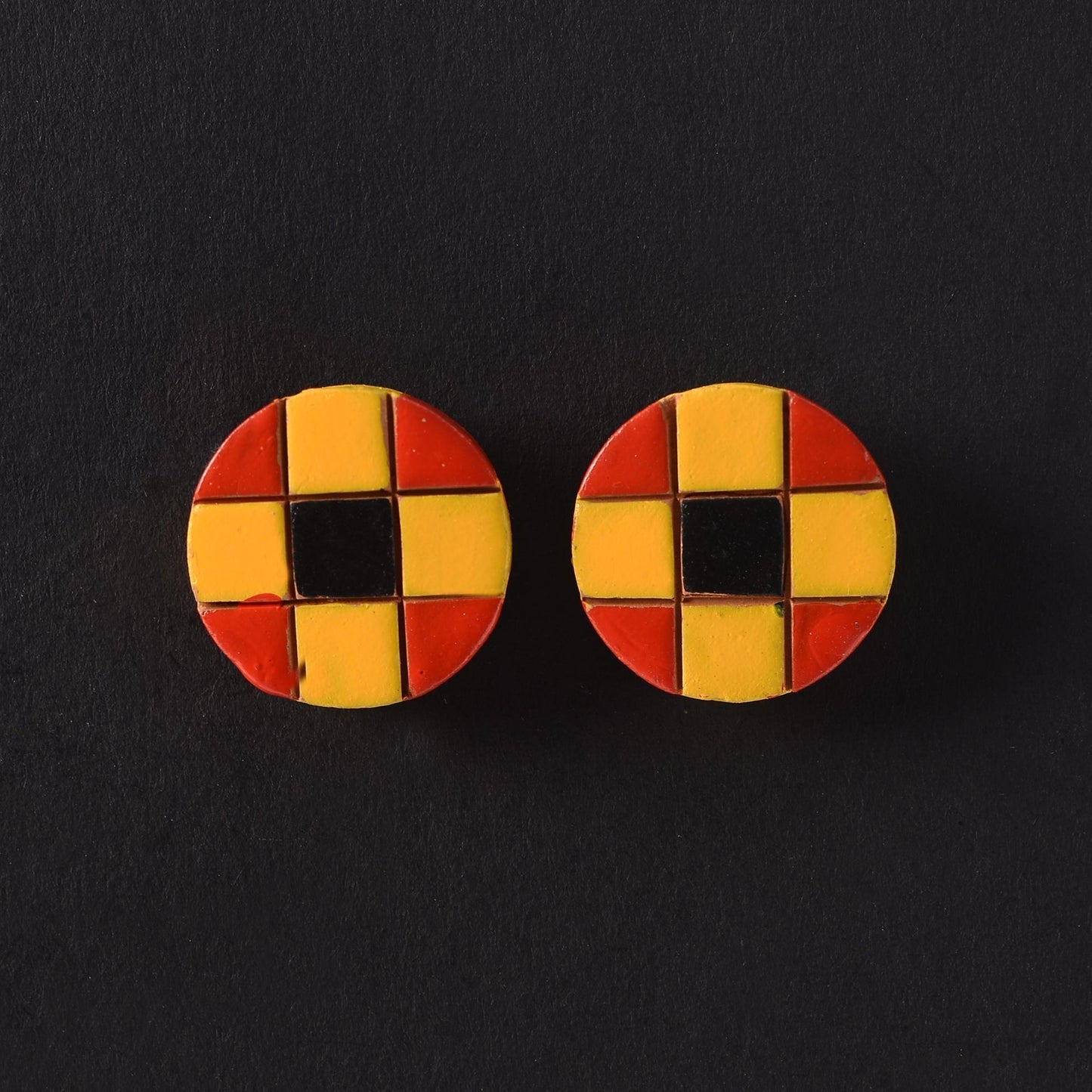 Aira- Handcrafted Clay Stud Earrings