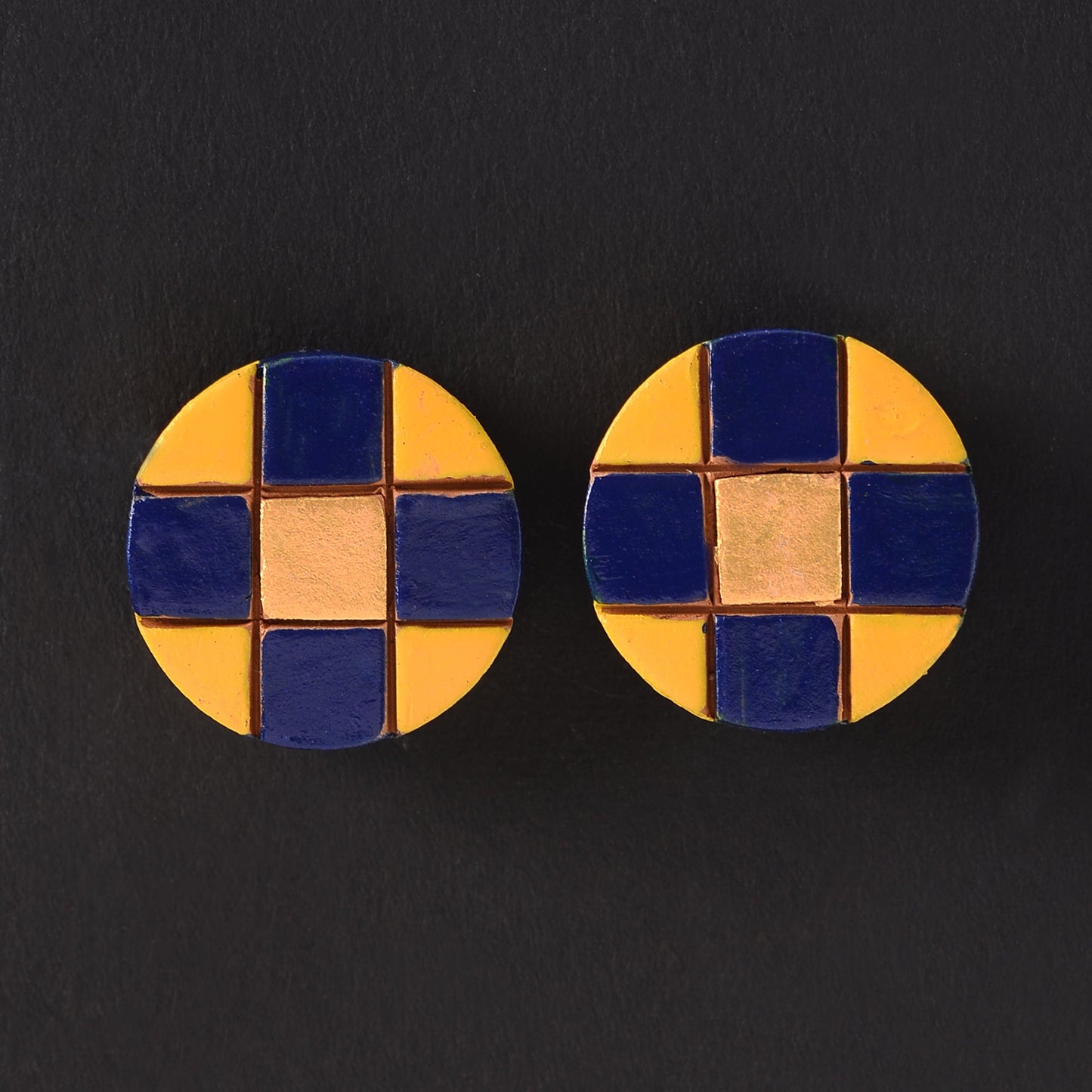 Neerja- Handcrafted Clay Stud Earrings