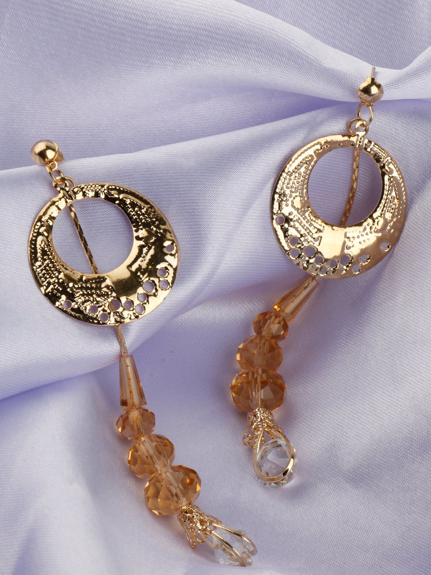 Golden Drift- Metallic Dangler earrings
