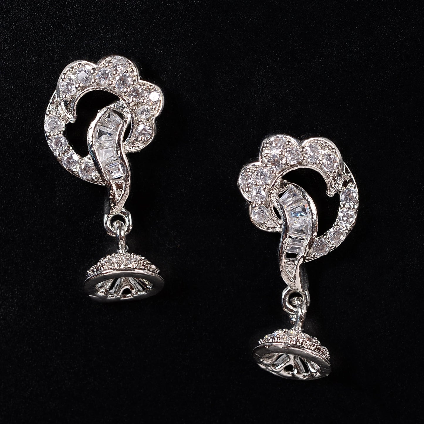 Starielle- Stone Studded Zirconia Dangler Earrings