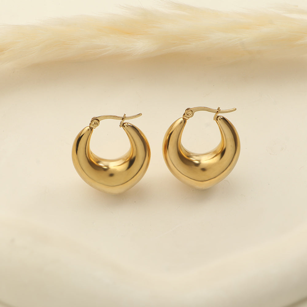 Drop Glow- Golden Hoop Earrings