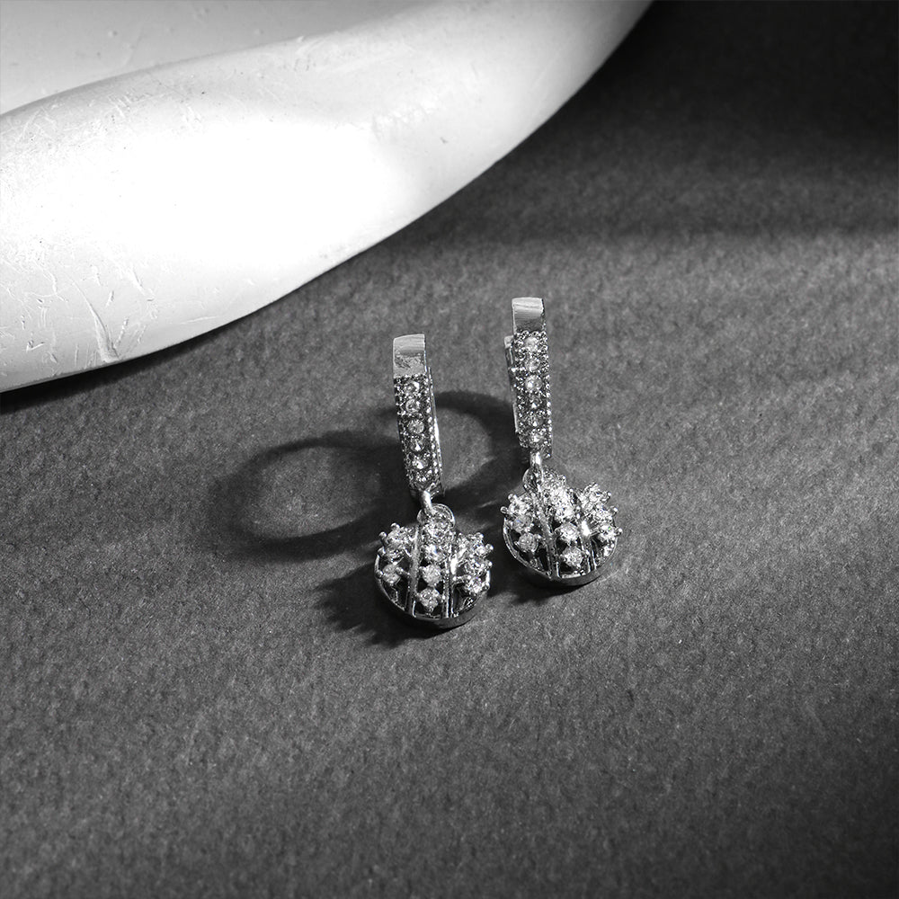 Zyra- Stone studded dangler earrings
